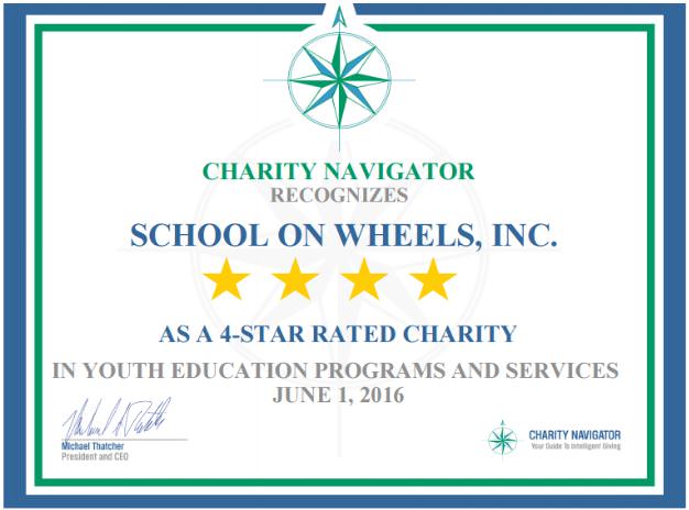Charity Navigator Recognizes School on Wheels