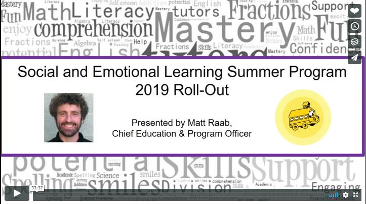 School on Wheels Social and Emotional Learning Program: Summer Roll-Out Webinar